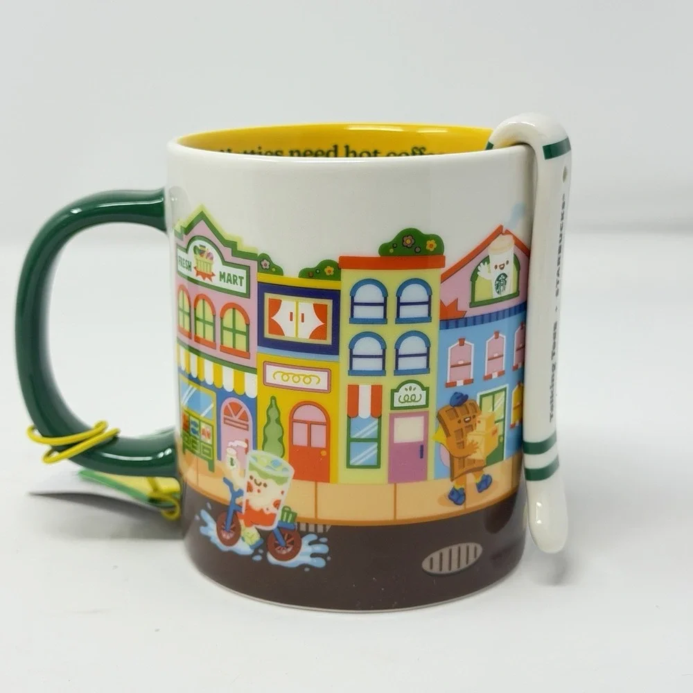 Starbucks Singapore Talking Toes Town Mug w/ Stirrer 30th Anniversary 2026 Rare‎